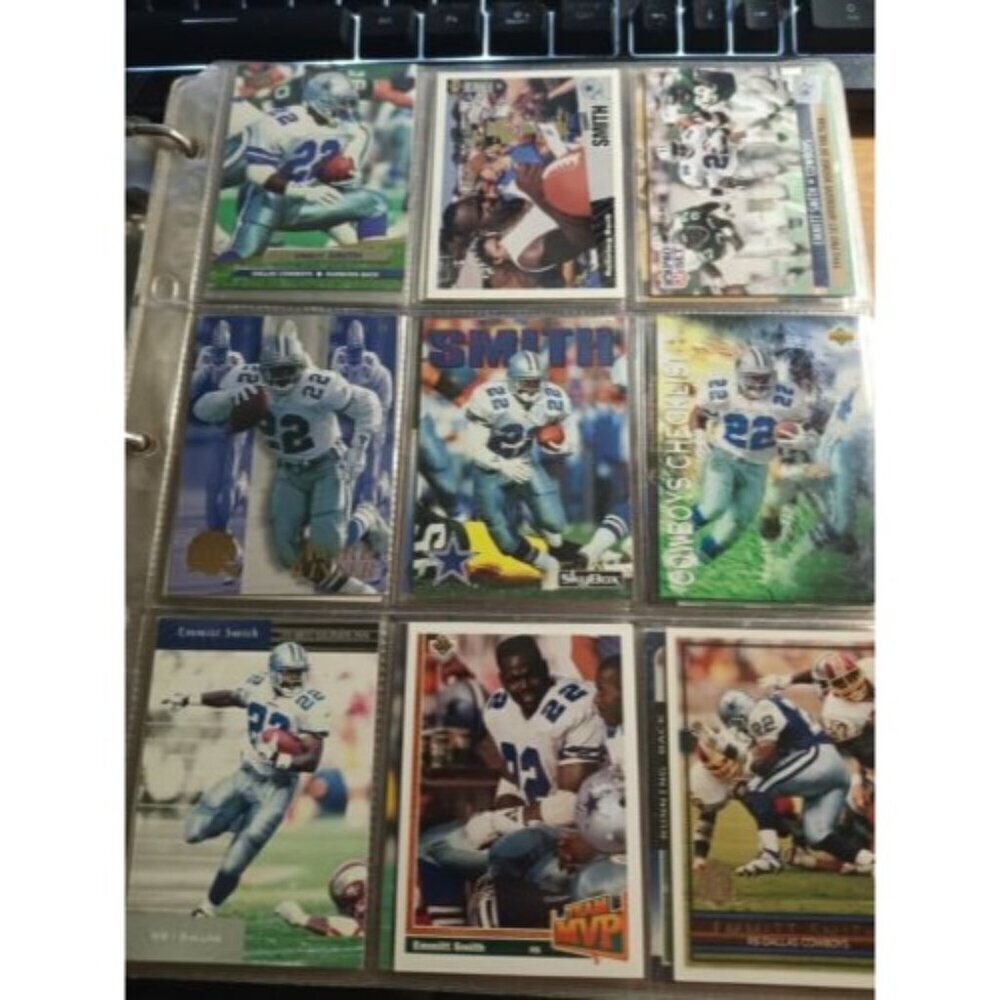 Emmitt Smith 9 Card Lot Dallas Cowboys